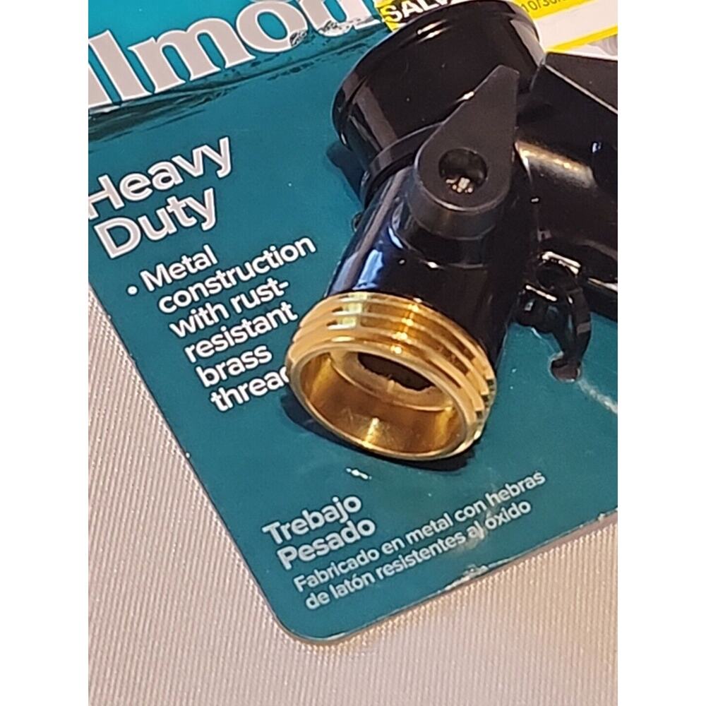 Gilmour Heavy Duty 2-way Shutoff Valve Metal Construction Rust Resistant Brass - Picture 4 of 6